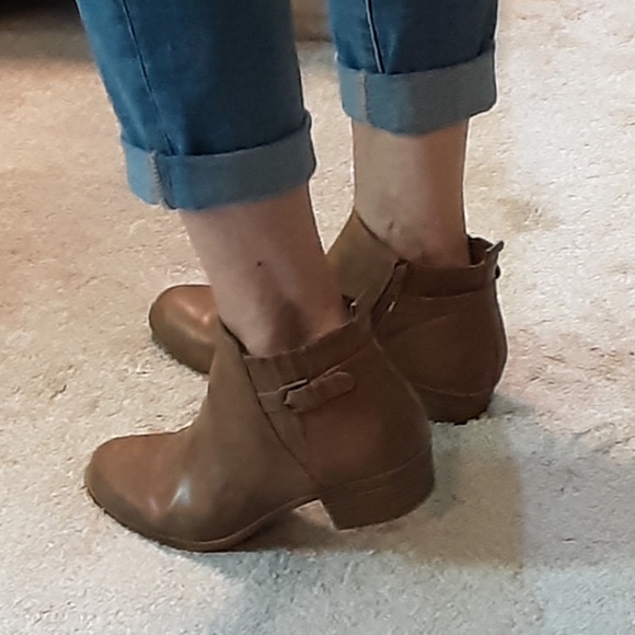 Kim Rogers Ankle Boot 9.5M Prima Bootie Oatmeal Light Brown Side Zip - Picture 2 of 13